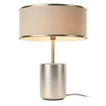 **Moderne bureaulamp met metalen basis en textiel kap**